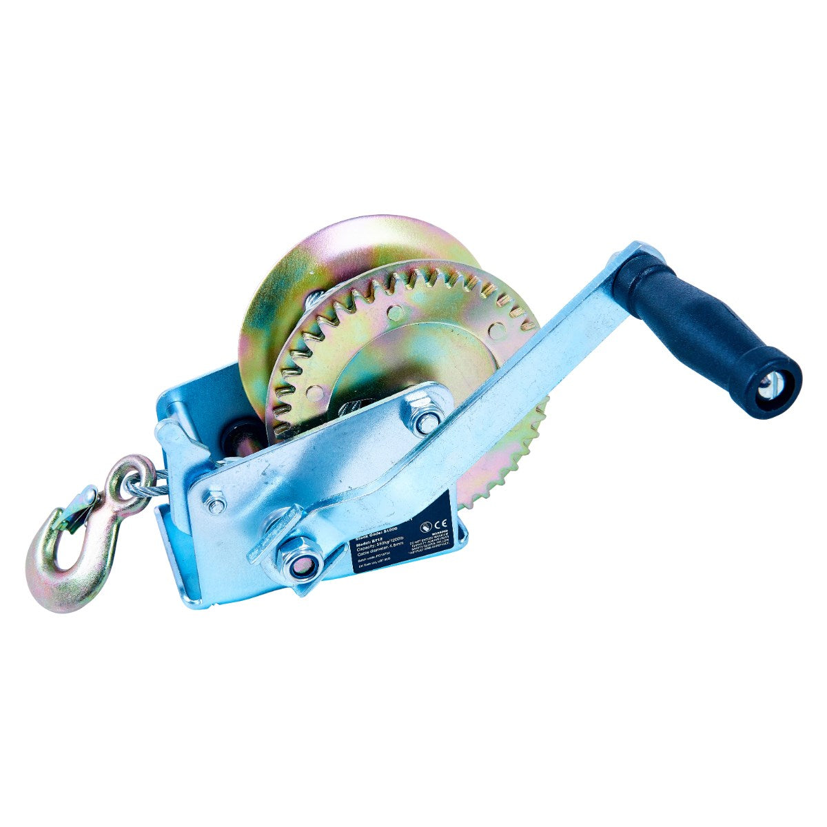 Amtech Heavy Duty Winch Silver 1200lb 10Mtr x 4.8mm 42579 | Easy Mounting