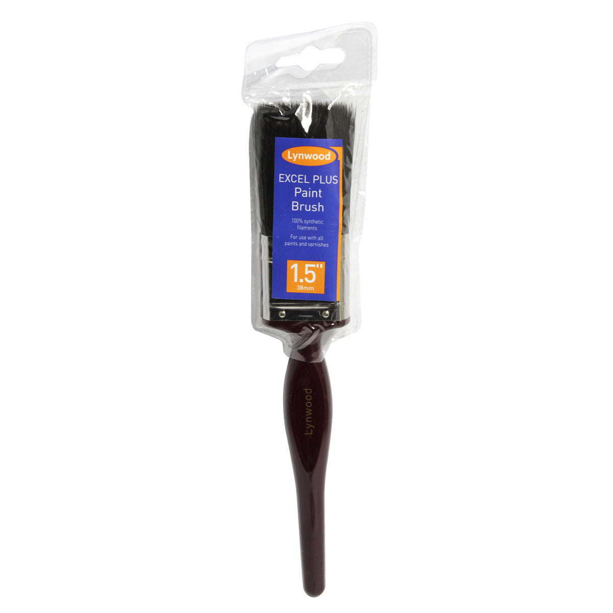 Lynwood Excel Plus Synthetic Bristles Paint Brush Black 1.5-inch BR904 | For All Paints and Varnishes