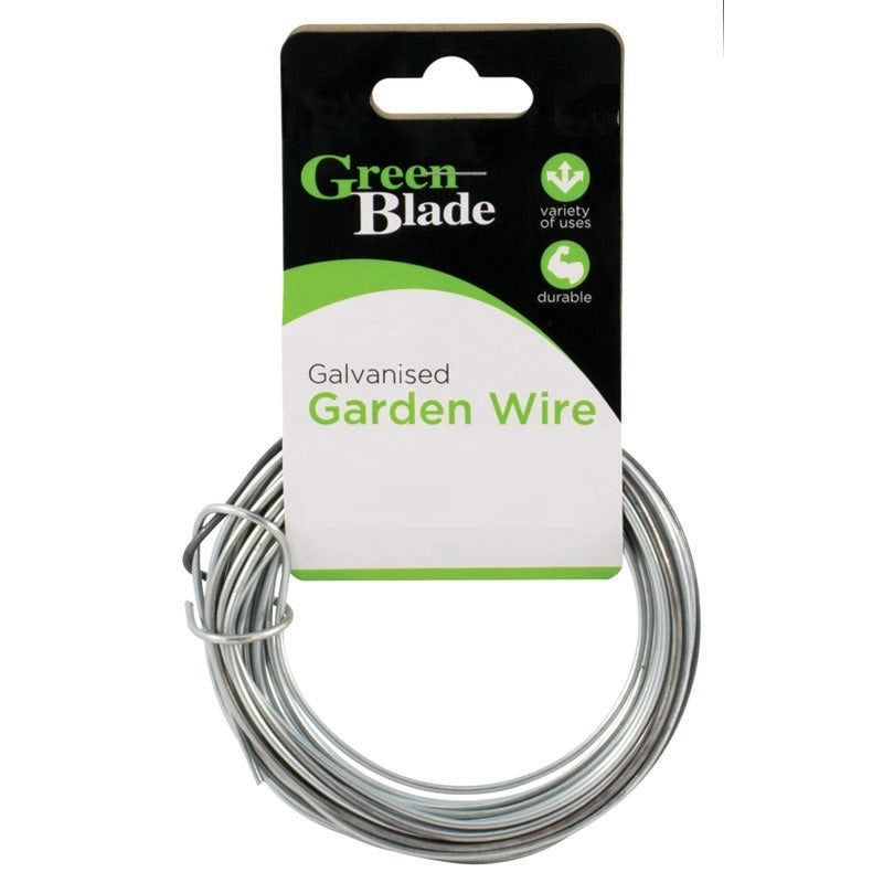 Green Blade Multi-Purpose Durable Galvanised Garden Wire Silver 2mm x 10Mtr WB207 | For Plant Support and Tying Wire