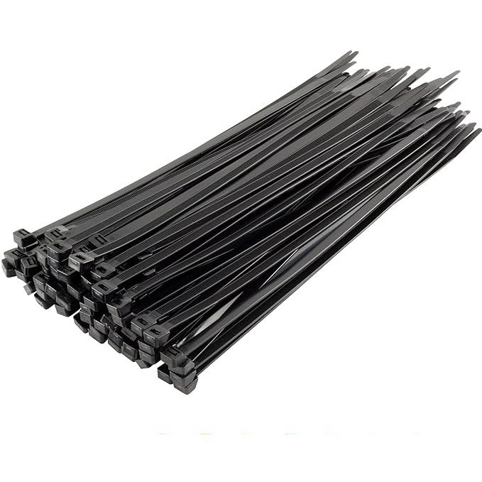 Orion Stationery Heavy-Duty Multi Purpose Cable Ties Black 370mm x 4.8mm Pack of 24 BB0442 | For Wire Management-DIY and Outdoor Use