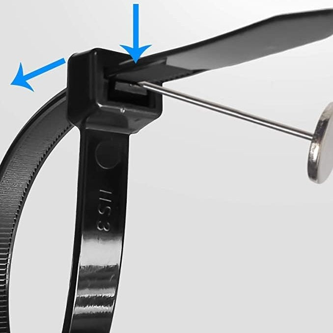 Orion Stationery Heavy-Duty Multi Purpose Cable Ties Black 370mm x 4.8mm Pack of 24 BB0442 | For Wire Management-DIY and Outdoor Use