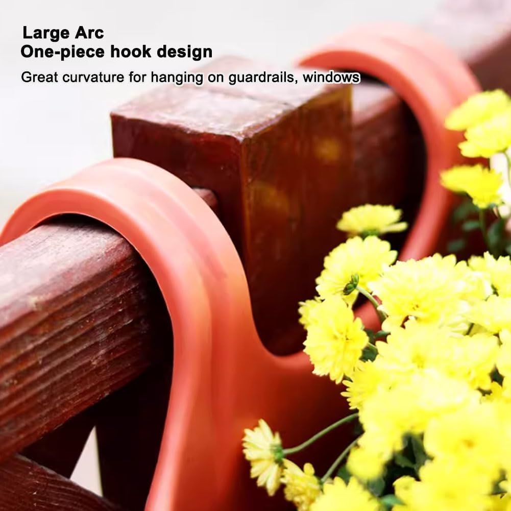 Areca Plastic Hanging Balcony Planter Terracotta 20.5cm X 36.5cm 2006511 | Durable and Weather-Resistant Design | 100 Percent Recycled