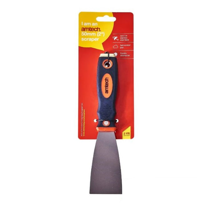 Amtech Deluxe Paint Scraper Black and Silver 2-Inch G0665
