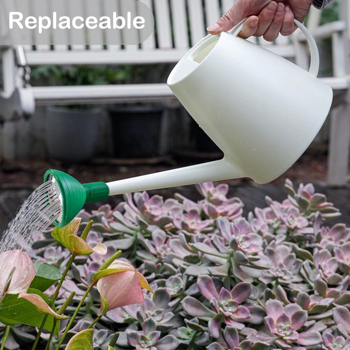 Kingfisher Universal Brass Watering Can Rose Replacement Head Green B609CP | Gentle Water Flow Attachment for Gardening
