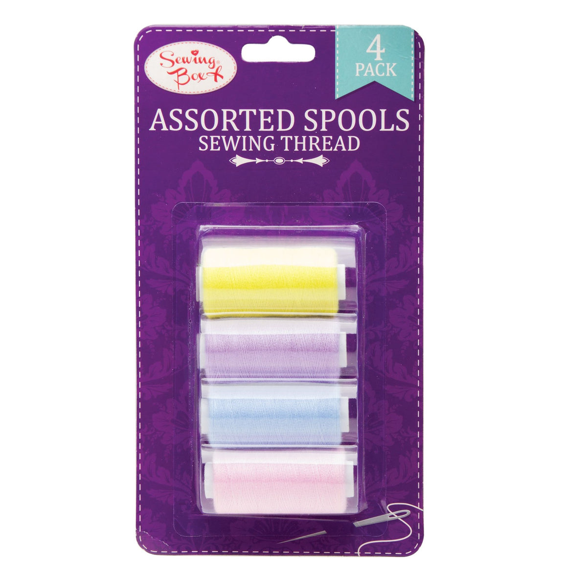 151 Sewing Box Sewing Thread Spools Assorted Colours 500Mtr Pack of 4 SEW1008B