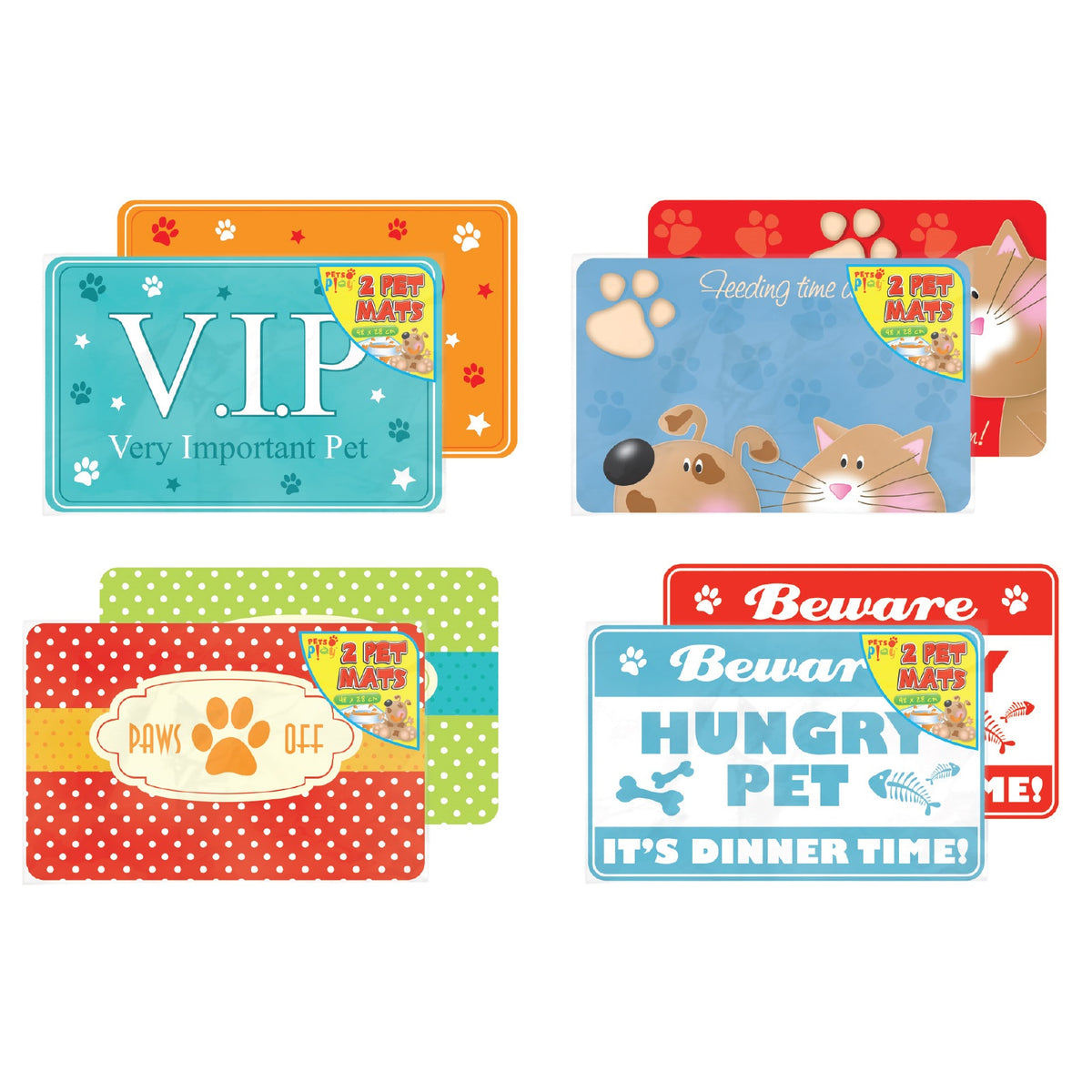 151 Pets Play Pet Mats Assorted Pack of 2 PAP1056