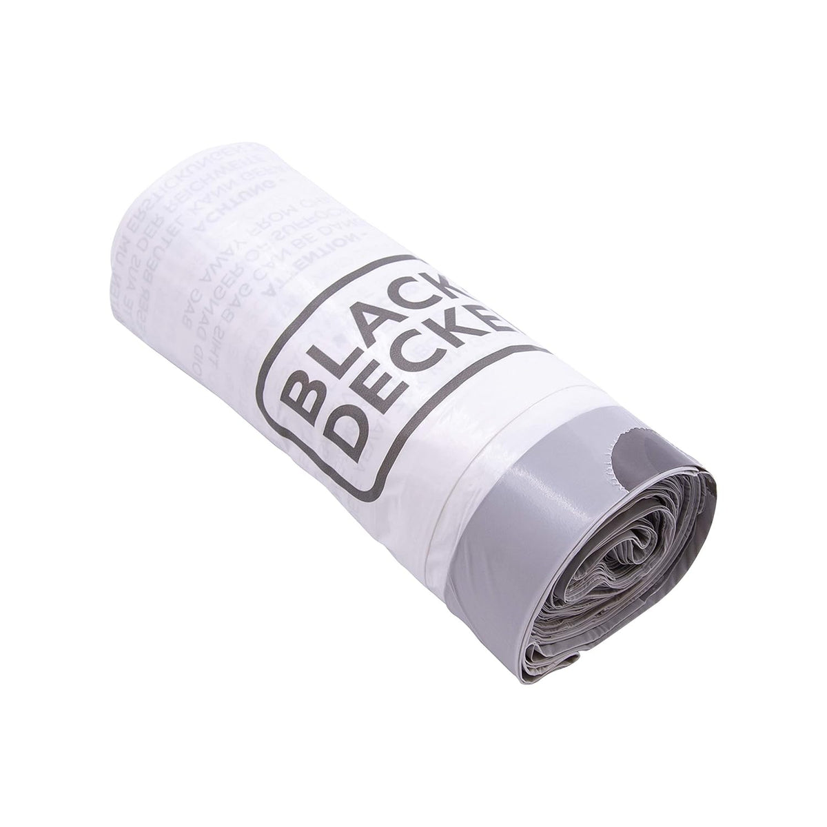 Black+Decker Drawstring Bin Liners White 20Ltr Pack of 20 BXBB00020E | Strong and Durable Trash Bags | Easy-Tie Drawstring Closure | Fits Most Bin Shapes | Tear-Resistant Garbage Bags for Home and Office