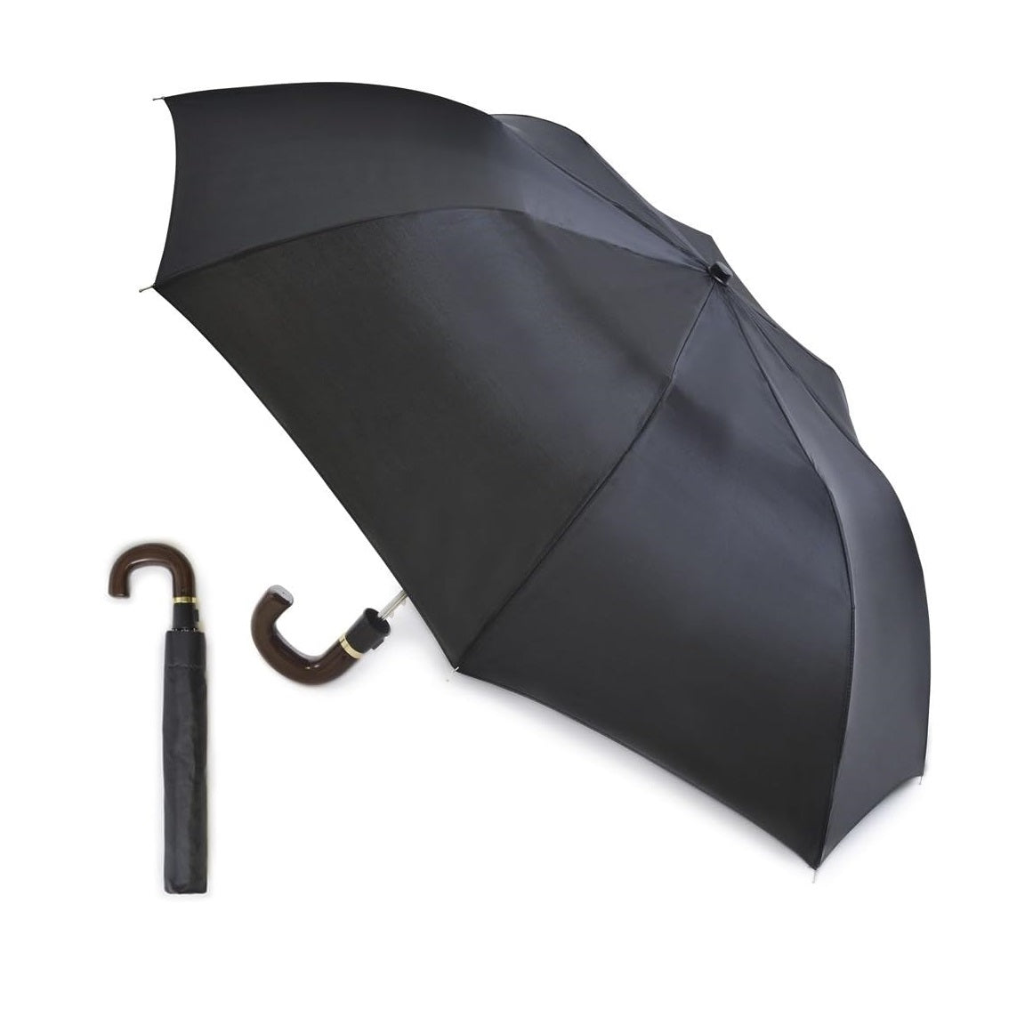Drizzles Mens Compact Auto Folding Umbrella Black Black UU0098 | Windproof and Waterproof