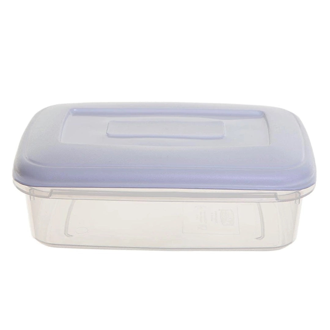 Whitefurze Rectangular Plastic Food Storage Container with Lid Clear 1.5Ltr F0420 | BPA-Free Box | For Kitchen and Meal Prep