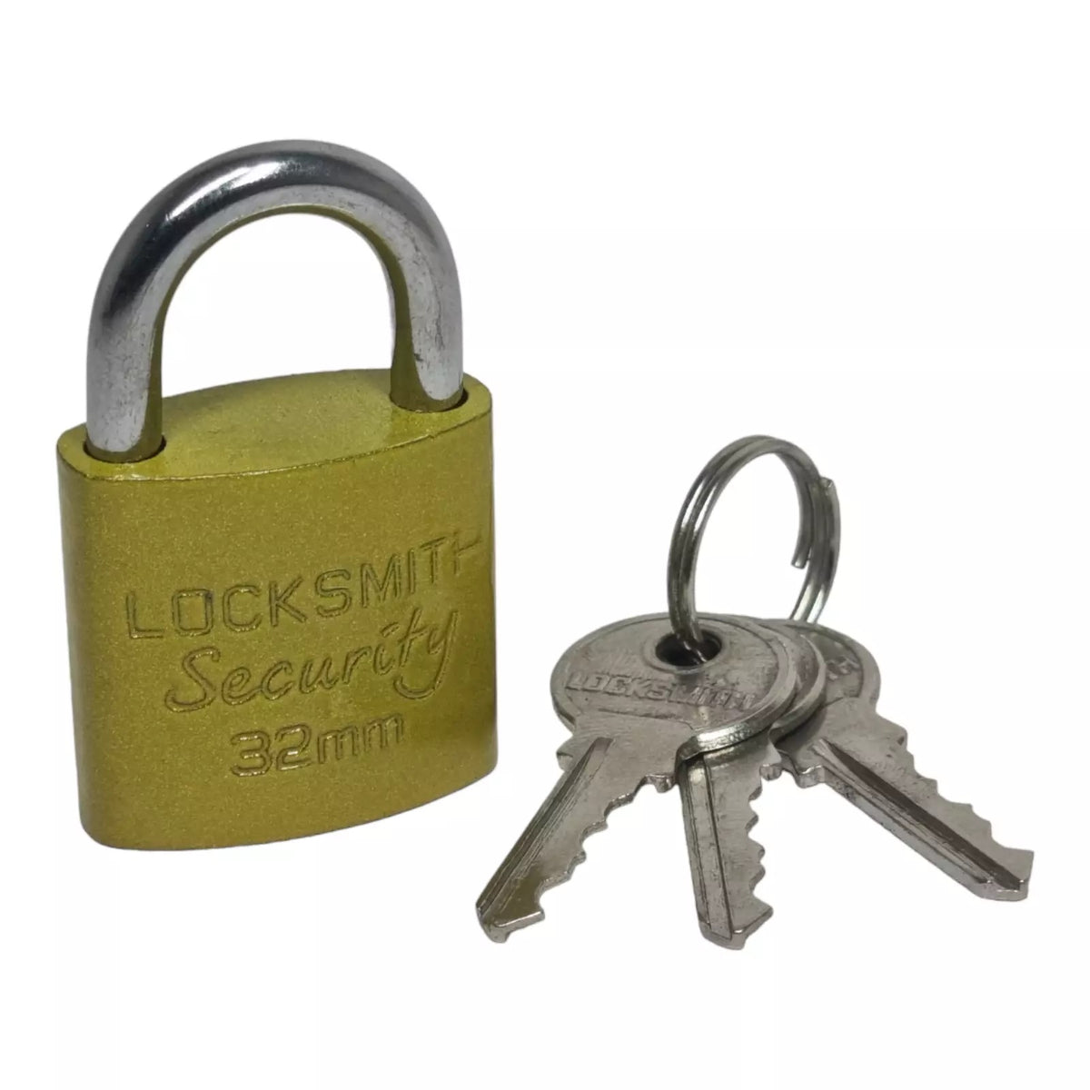 Locksmith Security Padlock Brass 32mm 32MMPL-NEW | Complete with 3 Keys