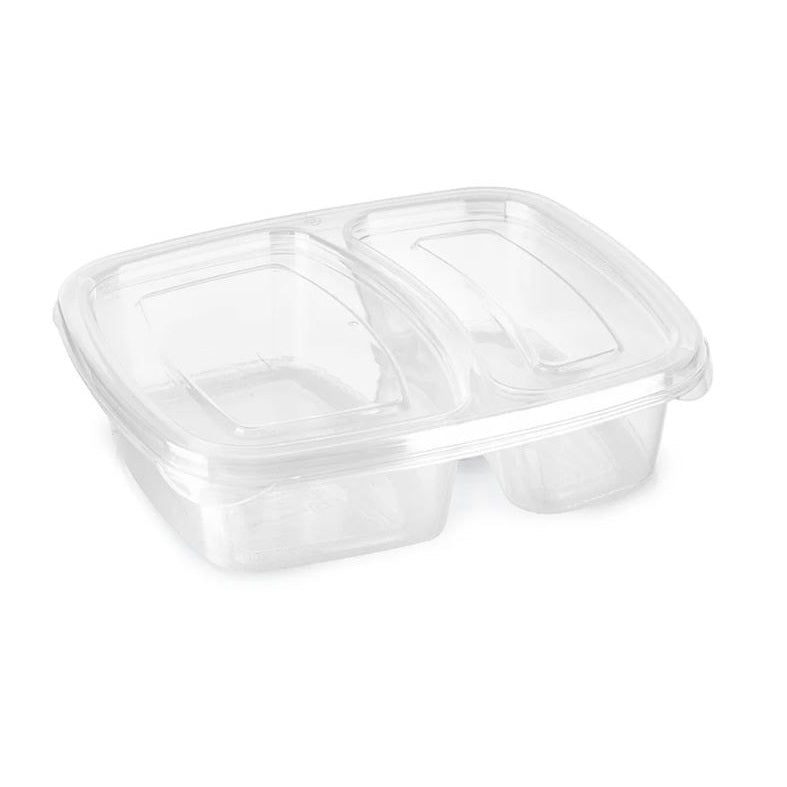 PlasticForte 2 Compartment Lunch Box No1 Transparent 725ml 1508506
