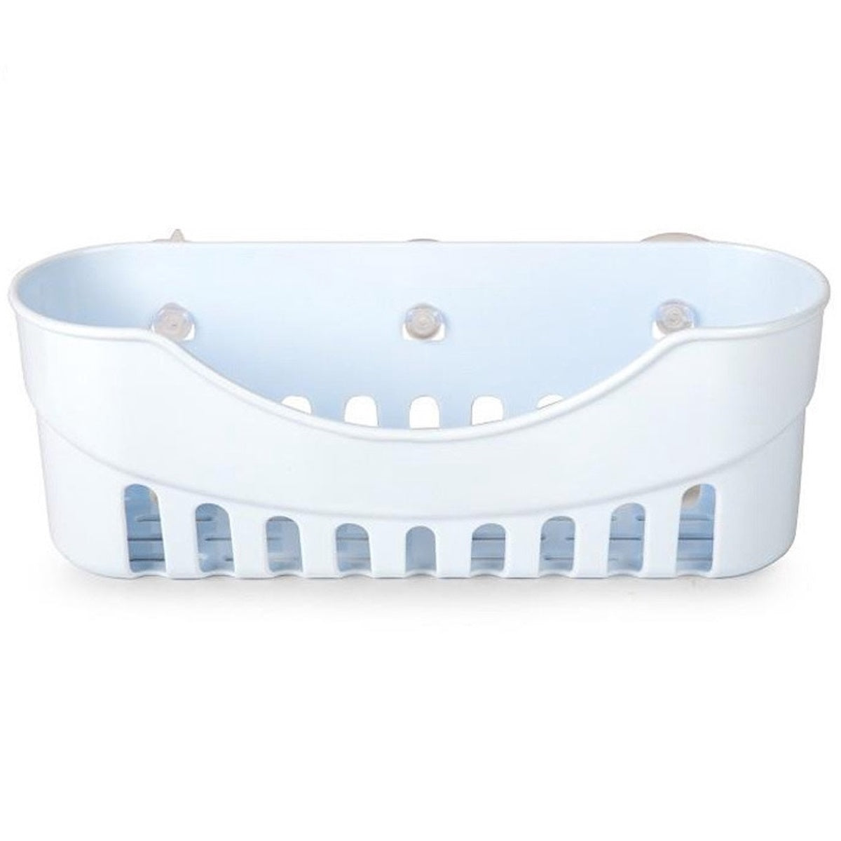 Toyma Three Suction Cup Wall-Mounted Storage Basket Blue 4061901 | Multipurpose Organizer for Bathroom and Kitchen | Ventilated Design