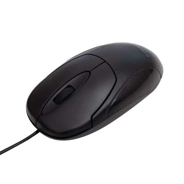 Q-Connect Wired Optical Mouse Black GS150 | USB | 1.45Mtr Cable | Windows and Mac Compatible | 3 Button Scroll