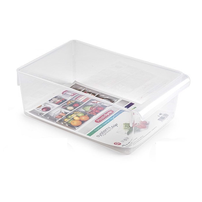PlasticForte Fridge Organizer Bin No.9 Clear 19.5cm x 29cm x 10cm 14004 | BPA-Free Storage Box