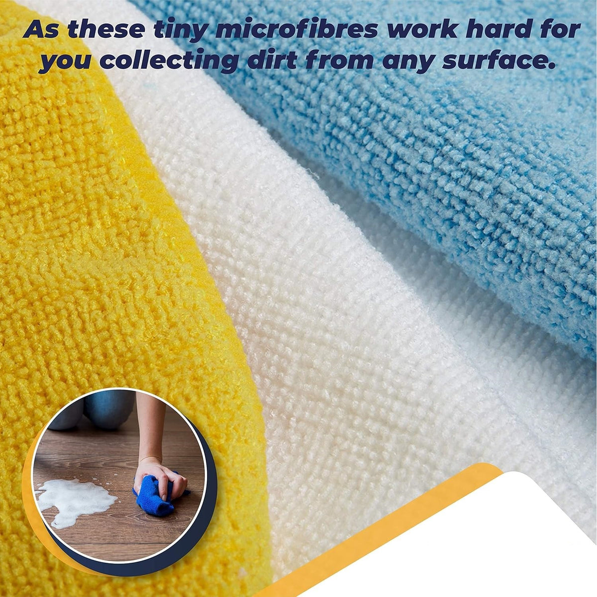 Marigold Extra Thick Microfibre Cloths Assorted Colours Pack of 4 | Highly Absorbent Cleaning Cloths | For Clean and Sparkling Surfaces