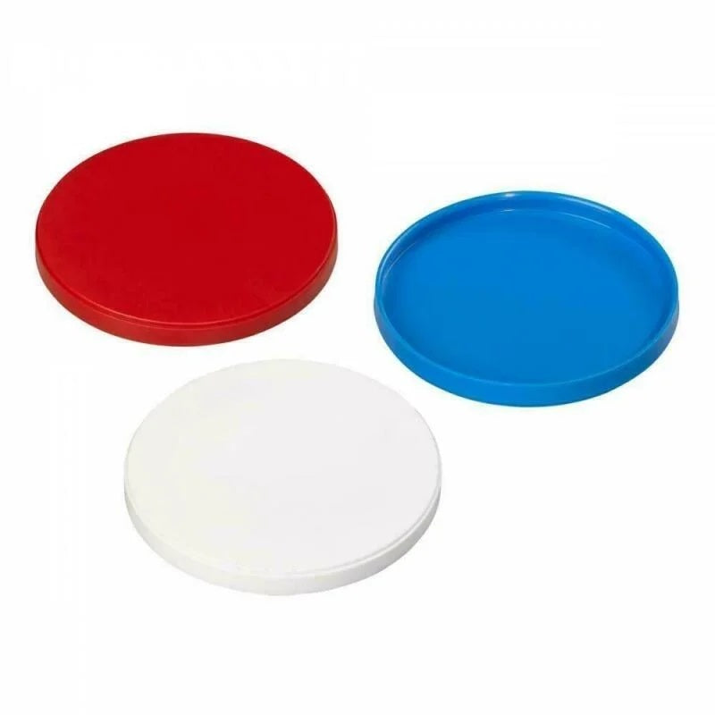 Chef Aid Plastic Food Can Covers Assorted Colours 7.5cm x 7.5cm Pack of 3 W863 | Reusable | Airtight Seal | Ideal for Pet Food and Kitchen Storage