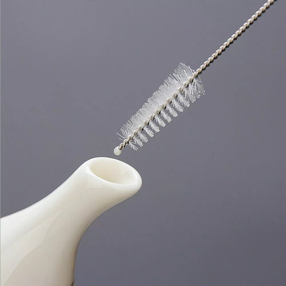Jvl Multipurpose Spout Cleaning Brush Set White Pack of 4 | Assorted Size | Flexible Wire Handle | Ideal for Straws-Bottles-Tubes and Small Openings