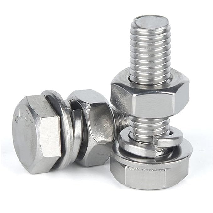 Bulk Hardware Hexagonal Head Nuts and Bolts Bright Zinc Plated 5mm x 25mm 30142