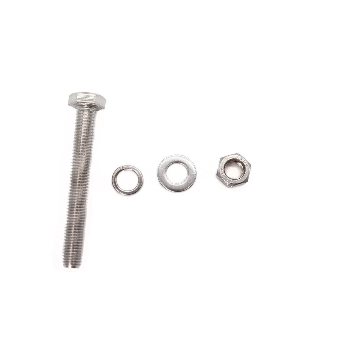 Bulk Hardware Hexagonal Head Nuts and Bolts Bright Zinc Plated 6mm x 70mm 30144