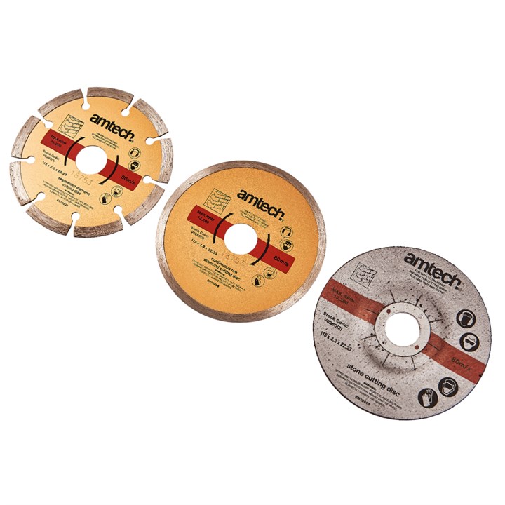 Amtech Diamond and Cut Off Blade Set Assorted Set of 3 V0260