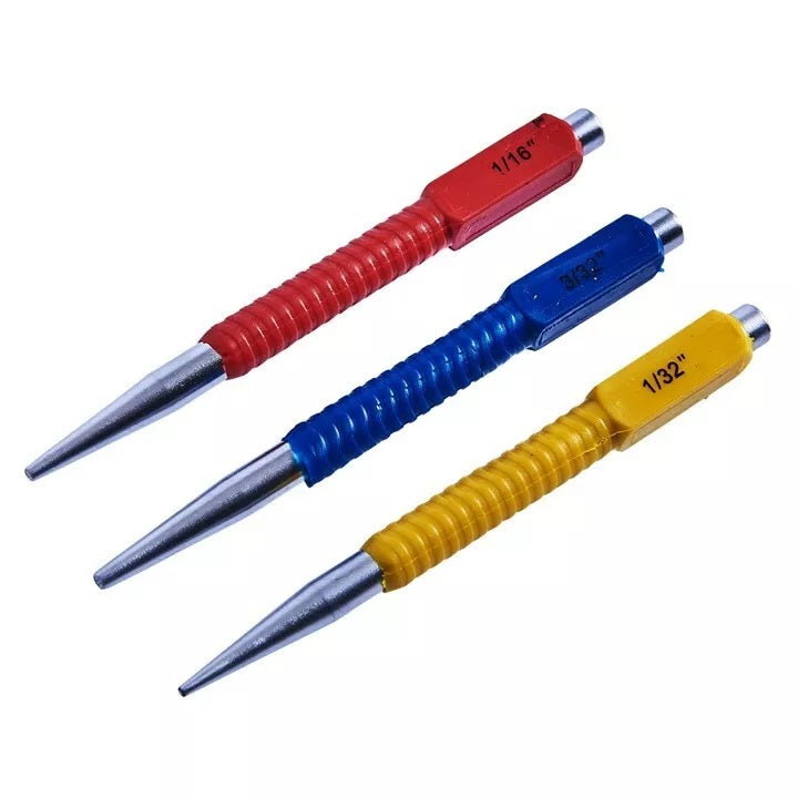 Amtech Nail Punch Set Assorted Pack of 3