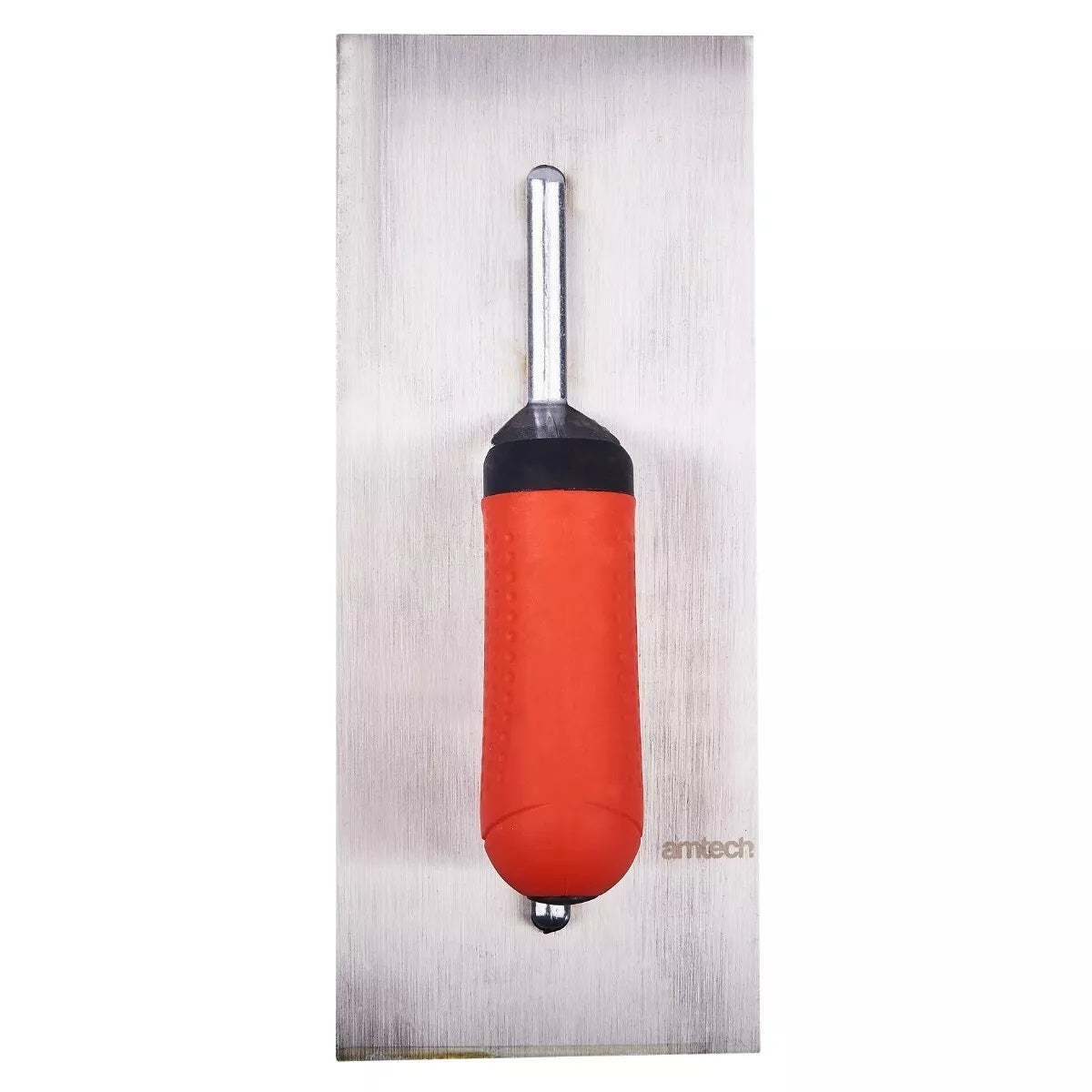 Amtech Plastering Trowel with Soft Grip Handle Red and Silver 11-Inch G1525 | 12cm x 27.5cm Surface Area | Hardened and Ground Carbon Steel Blade