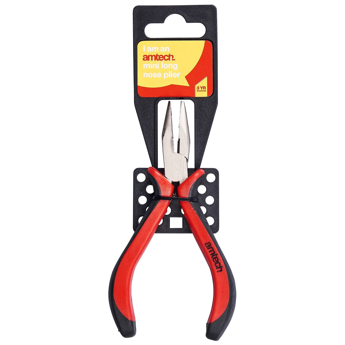 Amtech Mini Long Nose Plier Red and Black B3010