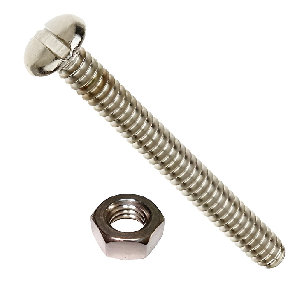 Bulk Hardware Slotted Pan Head Machine Screw Bright Zinc Plated 6mm x 40mm Pack of 3 30109