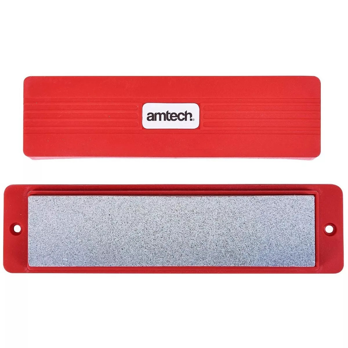 Amtech Sharpening Stone and Box Set Red and Silver 8-Inch E2010