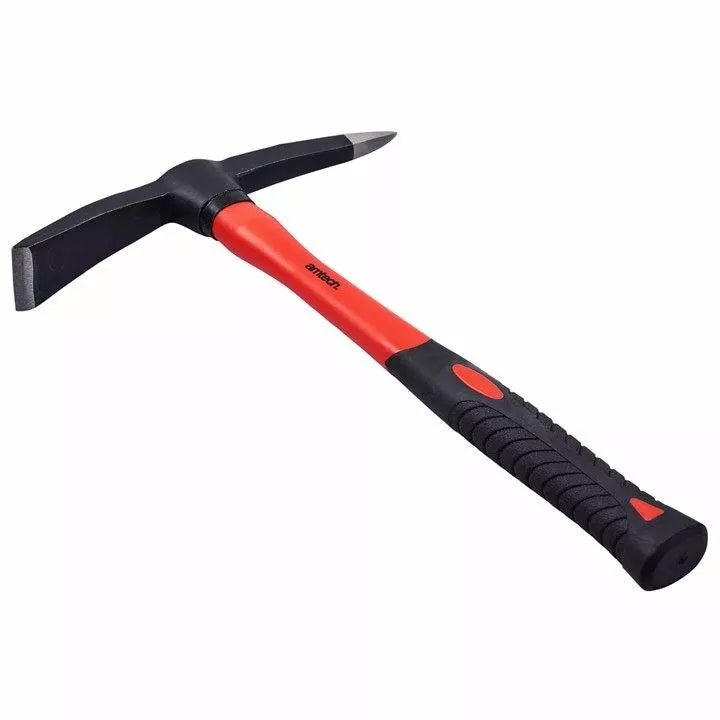 Amtech Double Ended Head Fibreglass Handle Mini Mattock Axe Red and Black 500g A2305