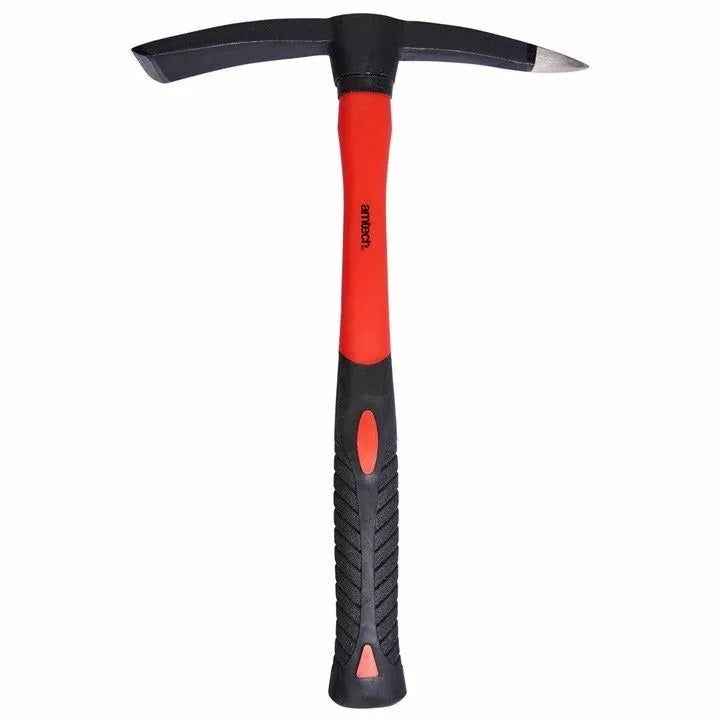 Amtech Double Ended Head Fibreglass Handle Mini Mattock Axe Red and Black 500g A2305