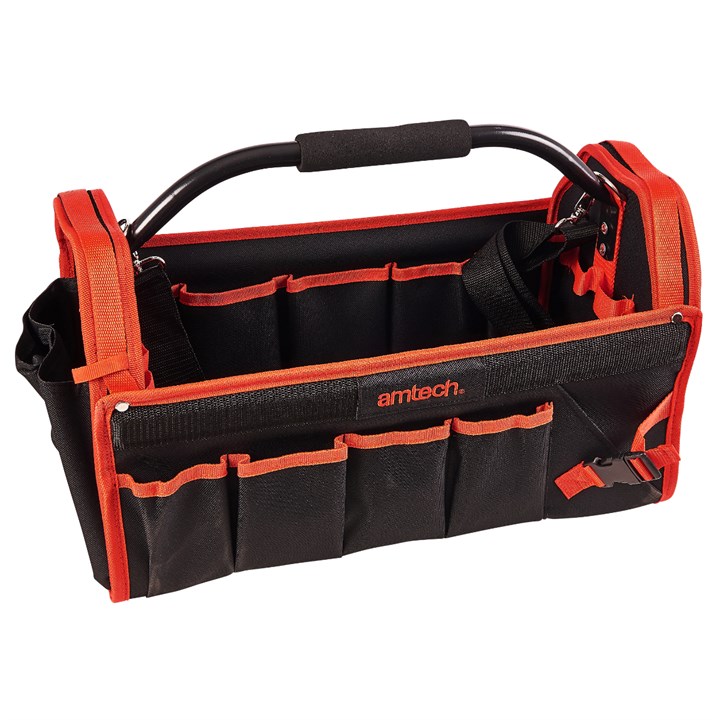 Amtech Tool Caddy Holdall with Aluminium Handle Red and Black N0545