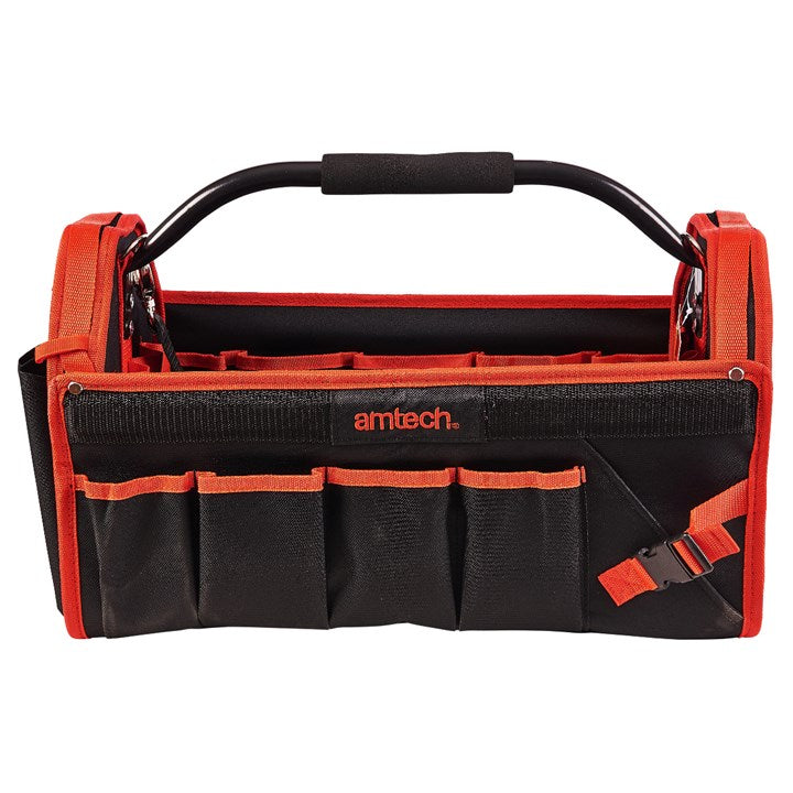 Amtech Tool Caddy Holdall with Aluminium Handle Red and Black N0545