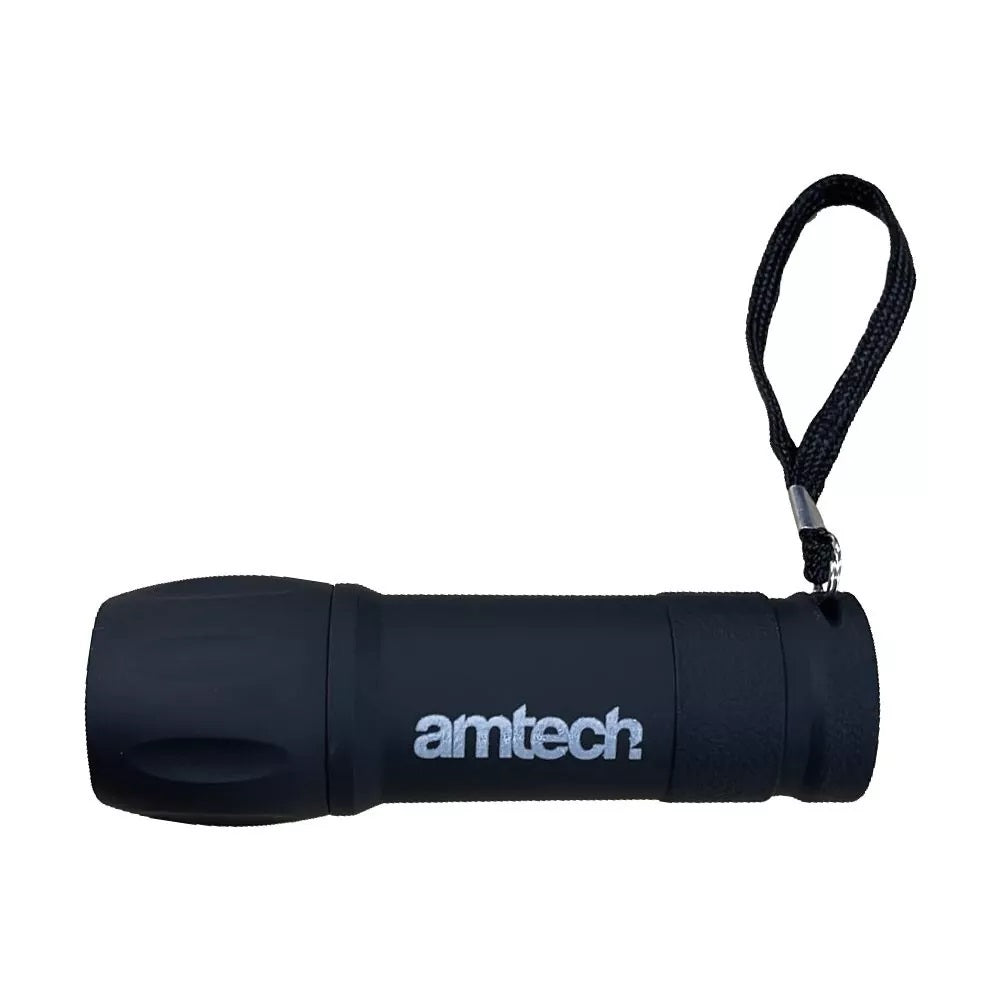 Amtech 9 Led Mini Torch with Wrist Strap Display Black S1532