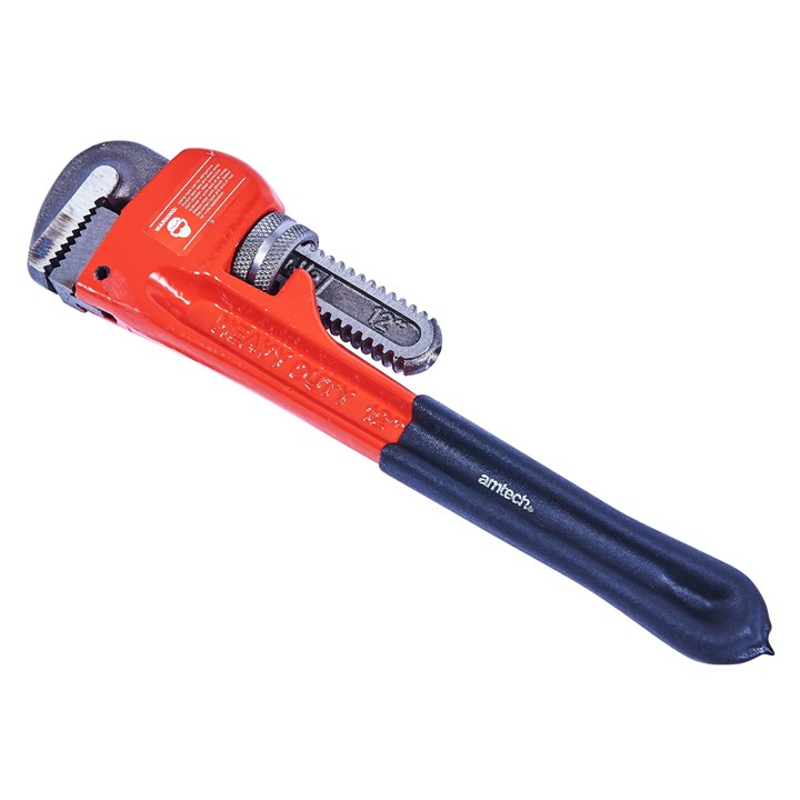 Amtech Professional Pipe Wrench Red and Black 12-Inch C1258