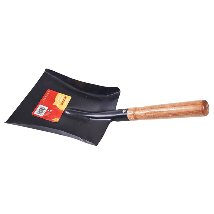 Amtech Metal Coal Shovel with Wooden Handle Black U1310