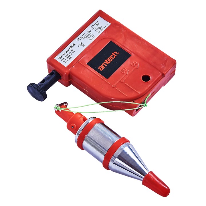 Amtech Magnetic Plumb Bob and Line Red 400g G4130
