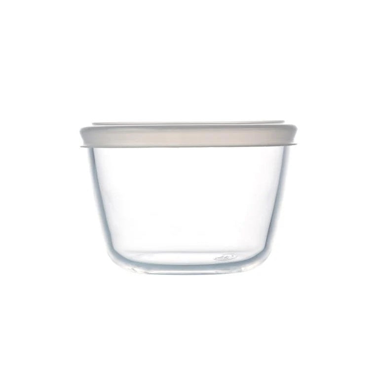 Pyrex Round Glass Food Storage Container with Lid Clear 600ml 152P001 | Airtight | Thermal Shock Resistant