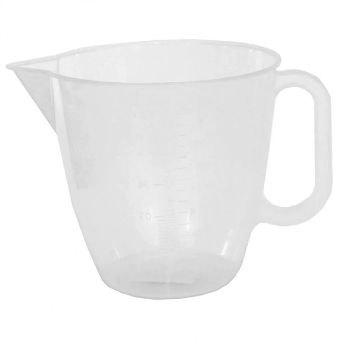 Whitefurze Plastic Measuring Jug with Handle and Spout Clear 19cm x 14cm x 13cm 2-Pint H01M010 | Durable and Lightweight | Ideal for Kitchen and Baking