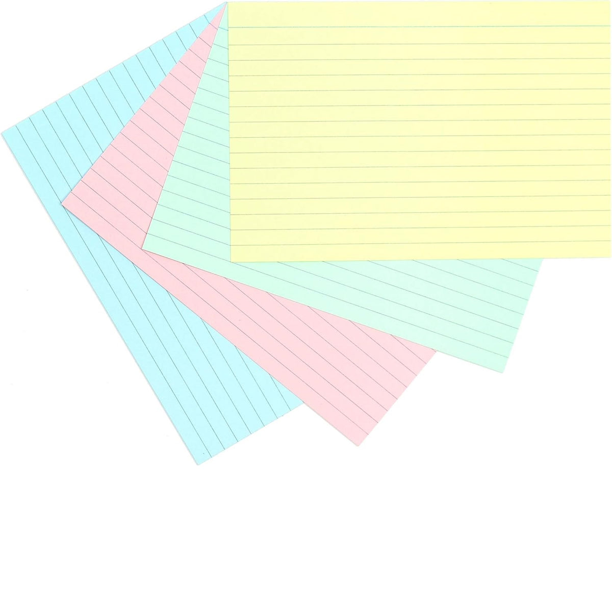 Silvine Record Cards Set Assorted Colours 6-Inch x 4-Inch Pack of 100 764 | Note Cards for Study-Revision and Organization | Perfect for School Classrooms and Office Note Taking