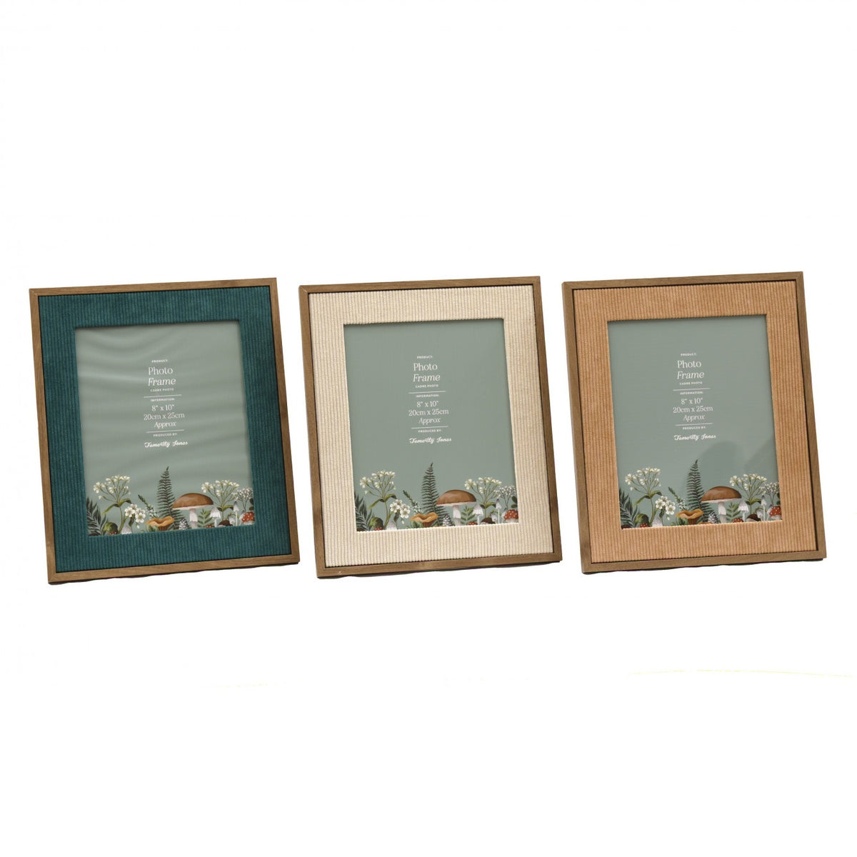 SiL Decorative Corduroy Photo Frame with Stand and Hanging Hooks Assorted Colours 29cm x 24cm Pack of 1 PH2505 | Classic Picture Frames for Home and Office Decor