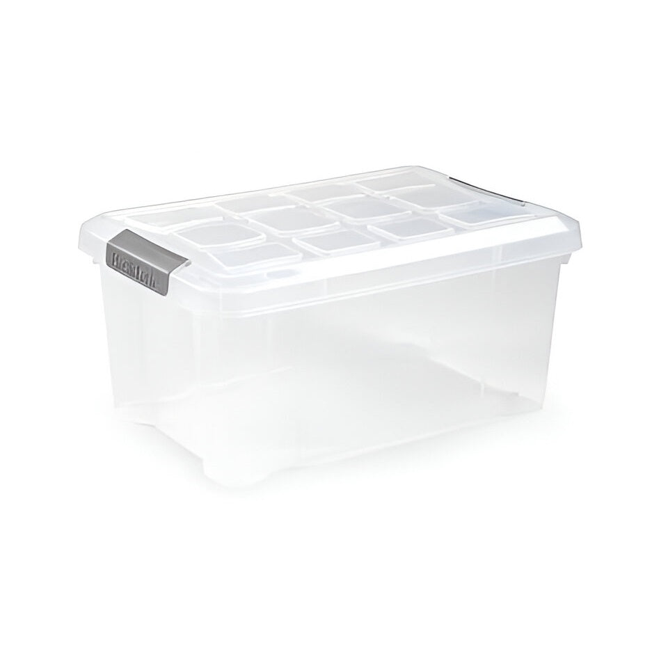 PlasticForte Multipurpose Box with Lid No 10 Transparent 5Ltr 29cm x 19cm x 14cm 11339G8