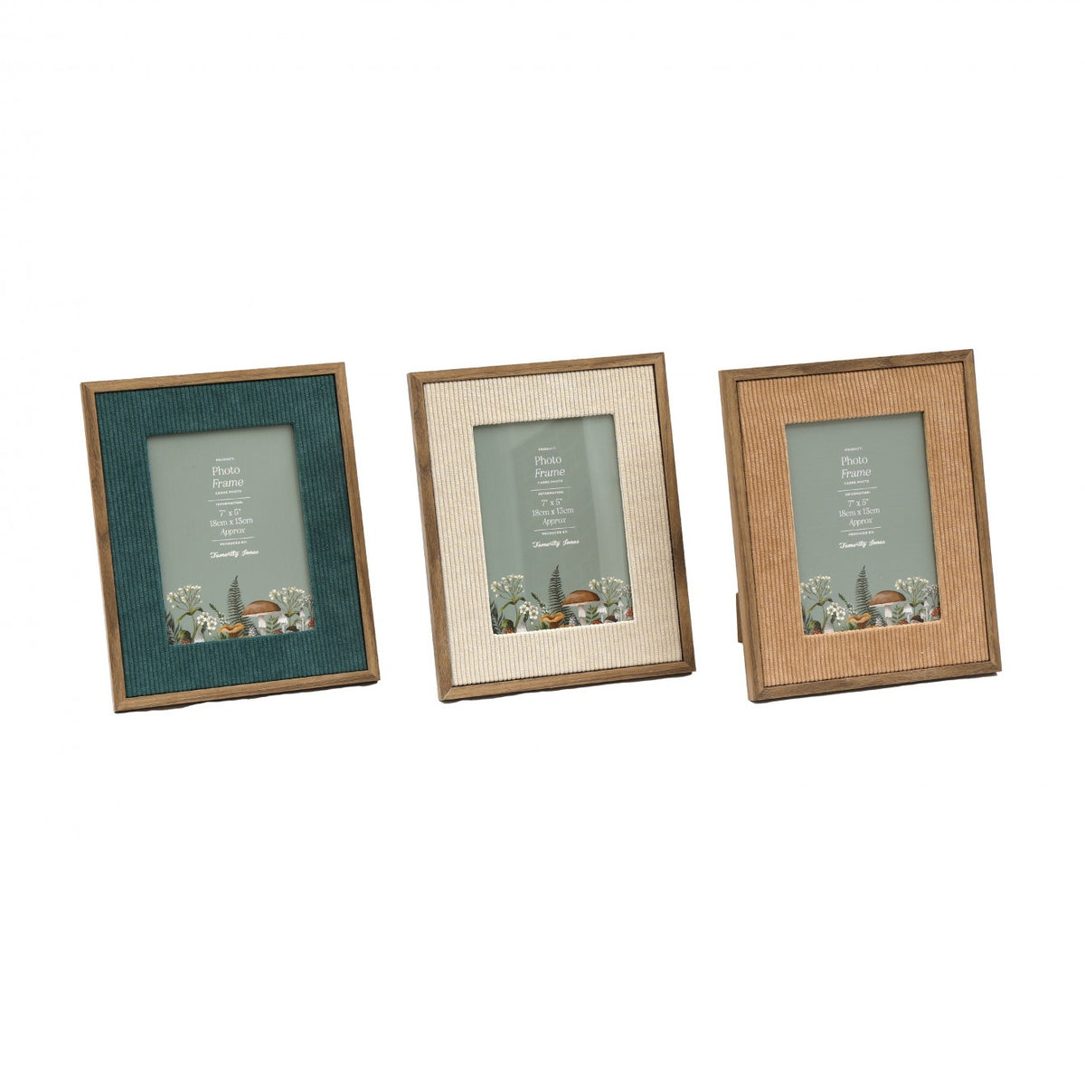 SiL Decorative Corduroy Photo Frame with Stand and Hanging Hooks Assorted Colours 22cm x 17cm Pack of 1 PH2504 | Classic Picture Frames for Home and Office Decor