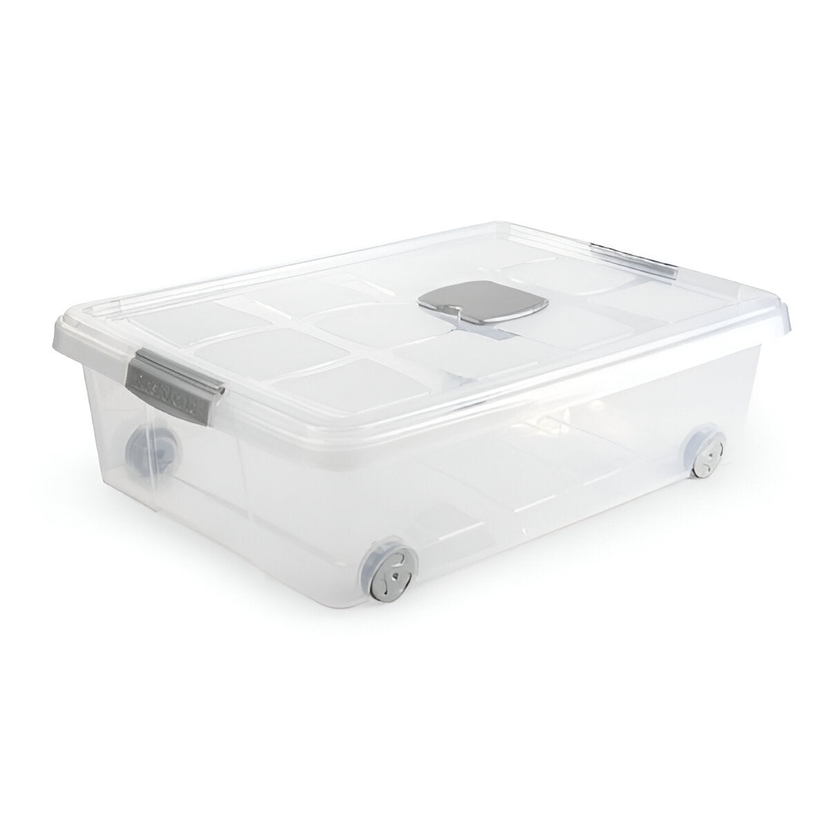 PlasticForte Multipurpose Pot Pourri Box with Wheels N0 6 Transparent 31Ltr 45cm x 62cm x 18cm 11248G8