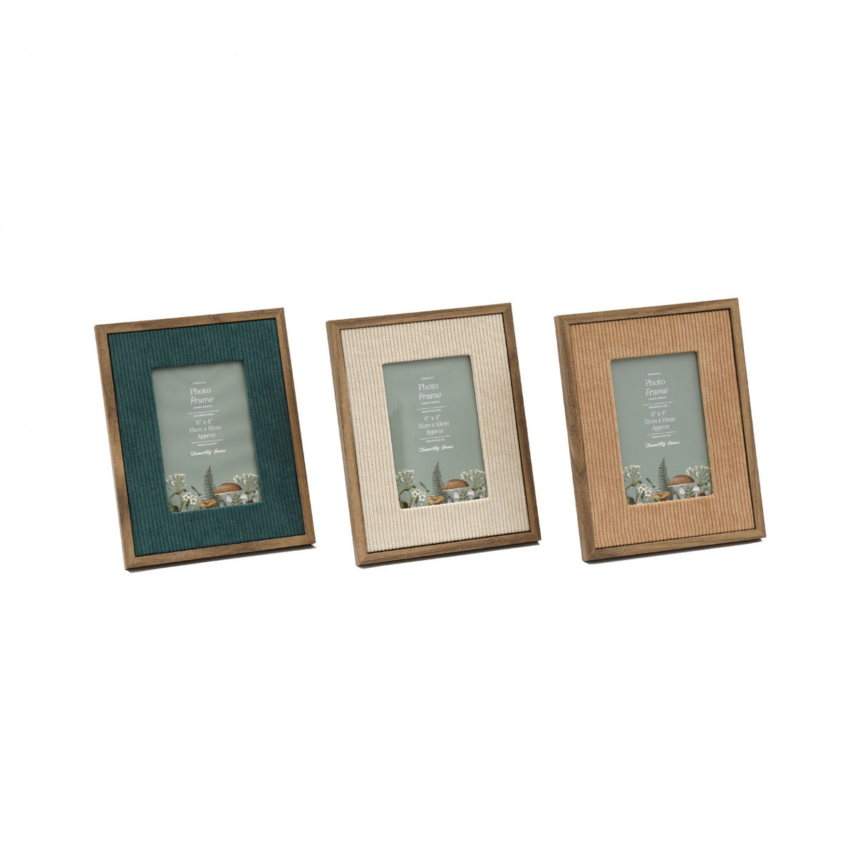 SiL Decorative Corduroy Photo Frame with Stand and Hanging Hooks Assorted Colours 19cm x 14cm Pack of 1 PH2503 | Classic Picture Frames for Home and Office Decor