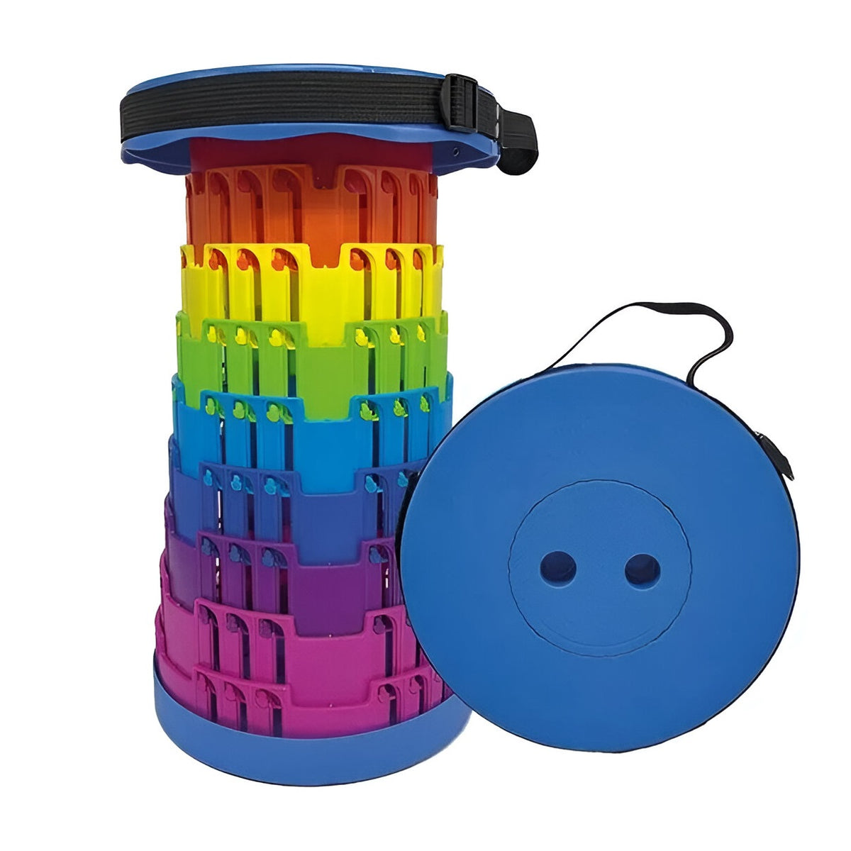 Redwood Leisure Rainbow Portable Collapsible Stool Multicolour FC091 | Variety of Uses | Light to Carry