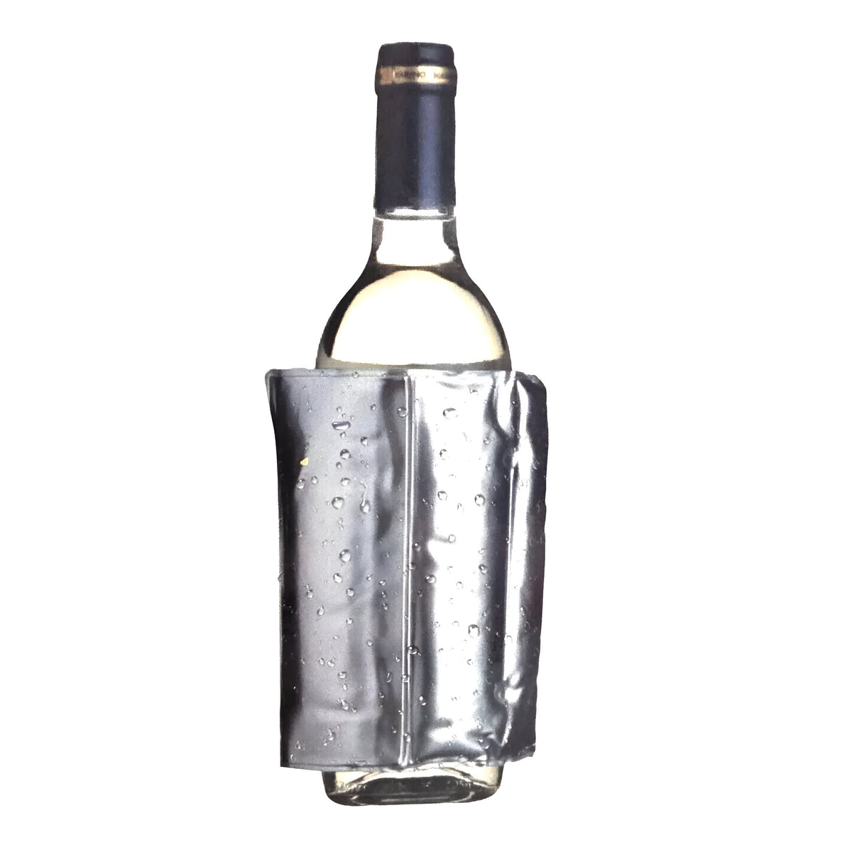 Ashley Housewares Wine Cooler Silver 33cm x 18cm  WC210 | Chills Quickly | Folds Flat for Storage | Adjustable | Easy to Use