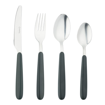 Grunwerg Bistro Cutlery Set Black 16-Piece 16BX4311BK