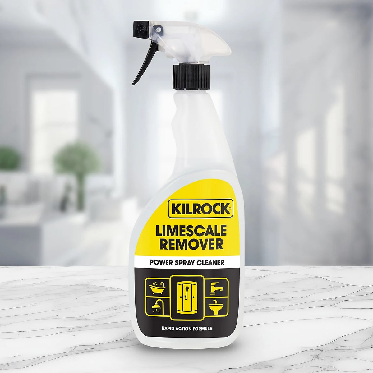 Kilrock Limescale Remover Power Spray Cleaner 750ml POWERSPRAY | Eliminates Hard Water Stains | Leaves a Lasting Shine | Powerful Rapid Action