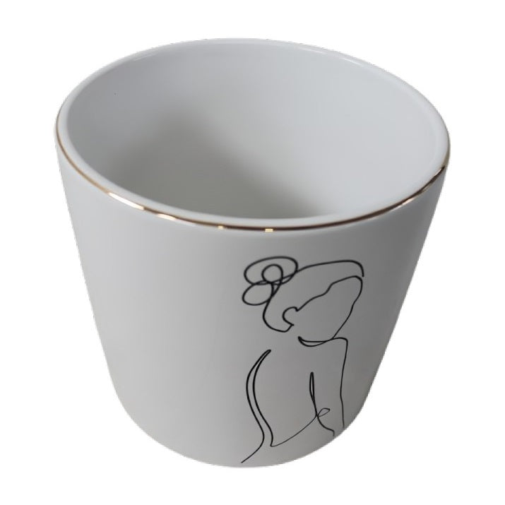 Sifcon Woman Planter White 15cm x 15cm x 15cm WO0011